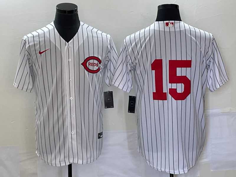 Mens Cincinnati Reds #15 Nick Senzel White Field of Dreams Stitched Baseball Jersey